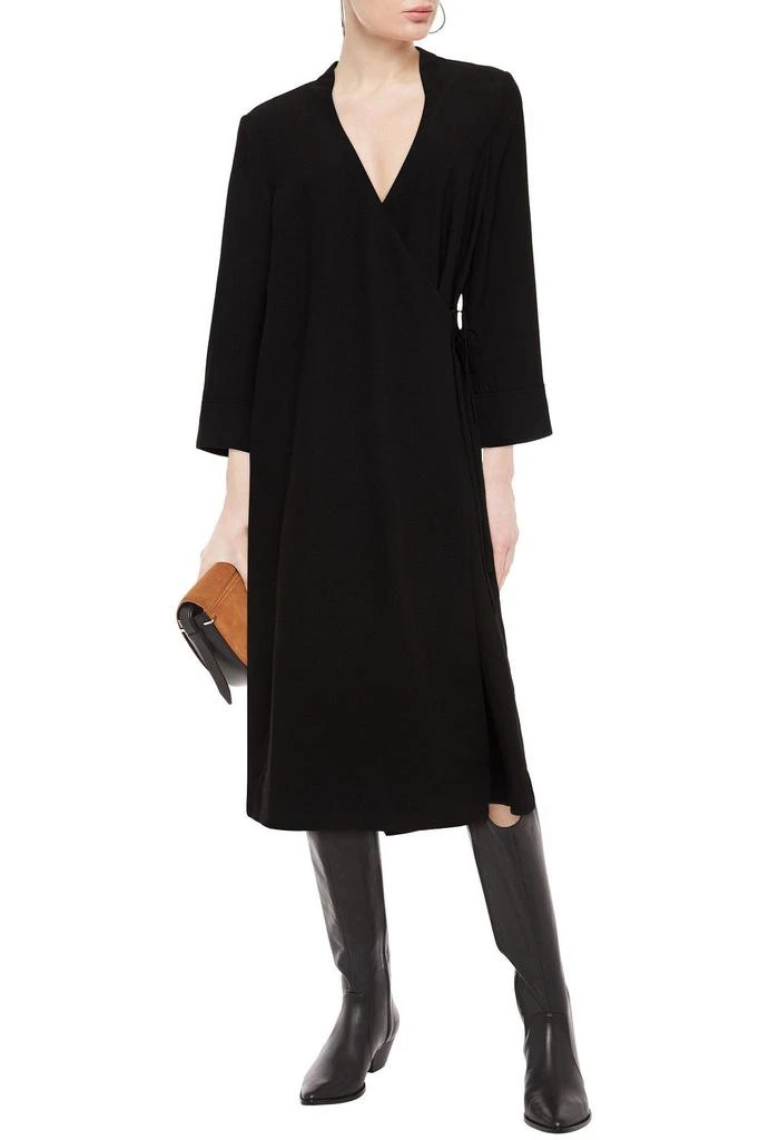 商品Ganni|Crepe midi wrap dress,价格¥536,第4张图片详细描述
