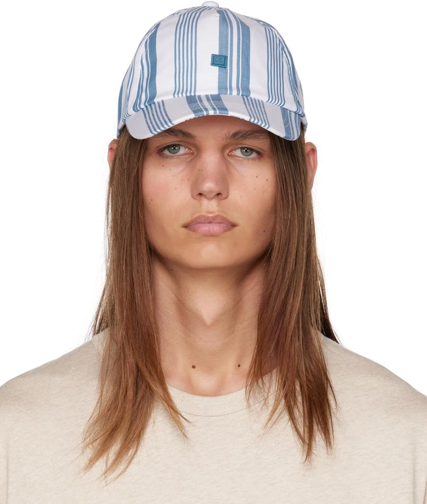 商品Acne Studios|White & Blue Micro Patch Cap,价格¥358,第1张图片