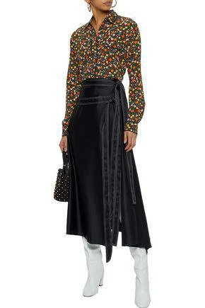 商品Ganni|Joycedale floral-print washed-silk shirt,价格¥551,第2张图片详细描述