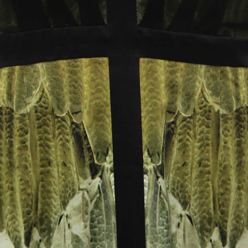 商品[二手商品] Narciso Rodriguez|Narciso Rodriguez Green Satin and Black Mesh Overlay Sleeveless Dress M,价格¥2425,第6张图片详细描述