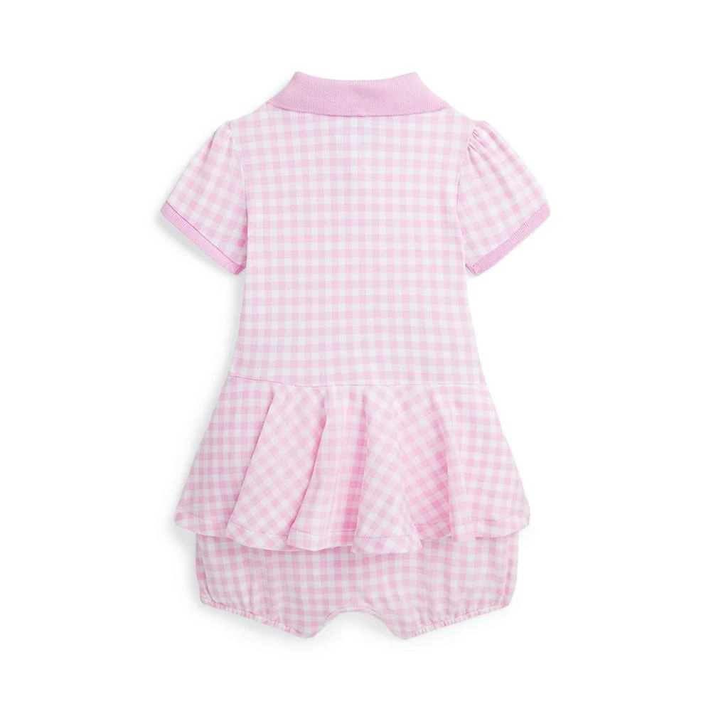 商品Ralph Lauren|Baby Girls Gingham Mesh Polo Bubble Shortall,价格¥282,第2张图片详细描述