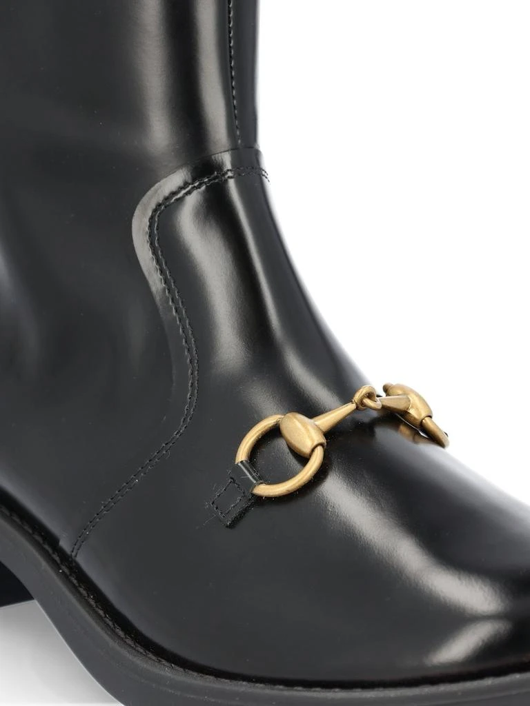 商品Gucci|Gucci Kids Horsebit Detailed Round Toe Ankle Boots,价格¥3851,第4张图片详细描述