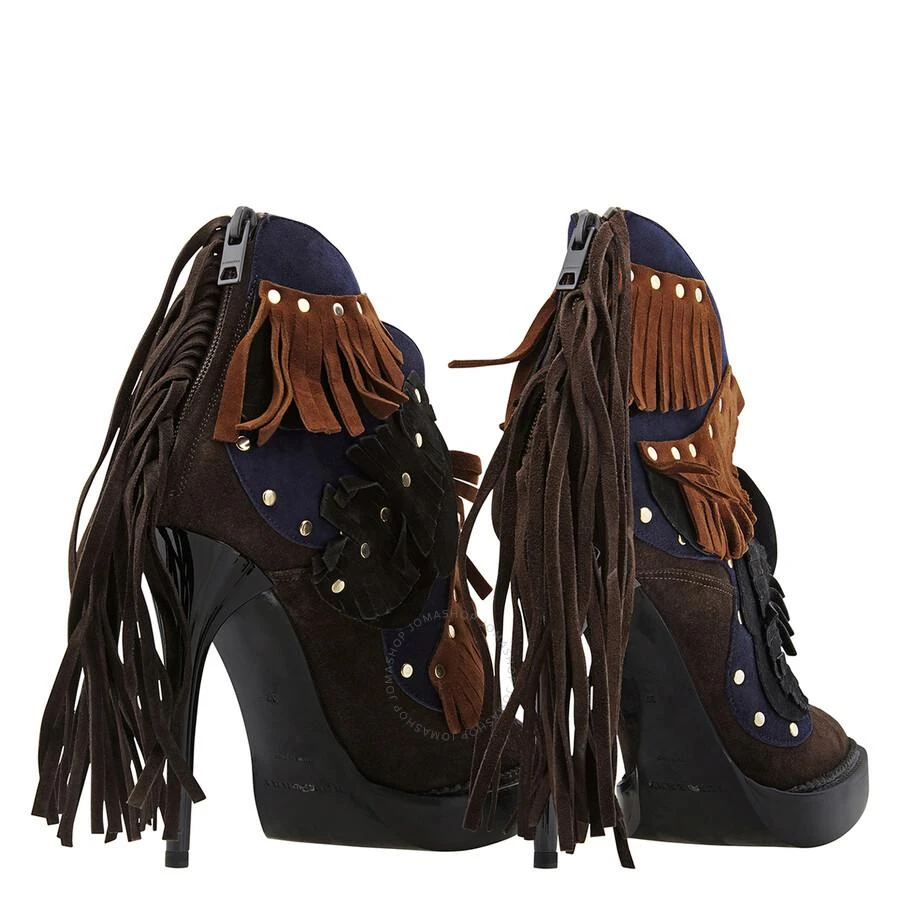 商品Burberry|Lilybell Embroidered 120 V-cut Fringed Ankle Boots,价格¥1318,第3张图片详细描述