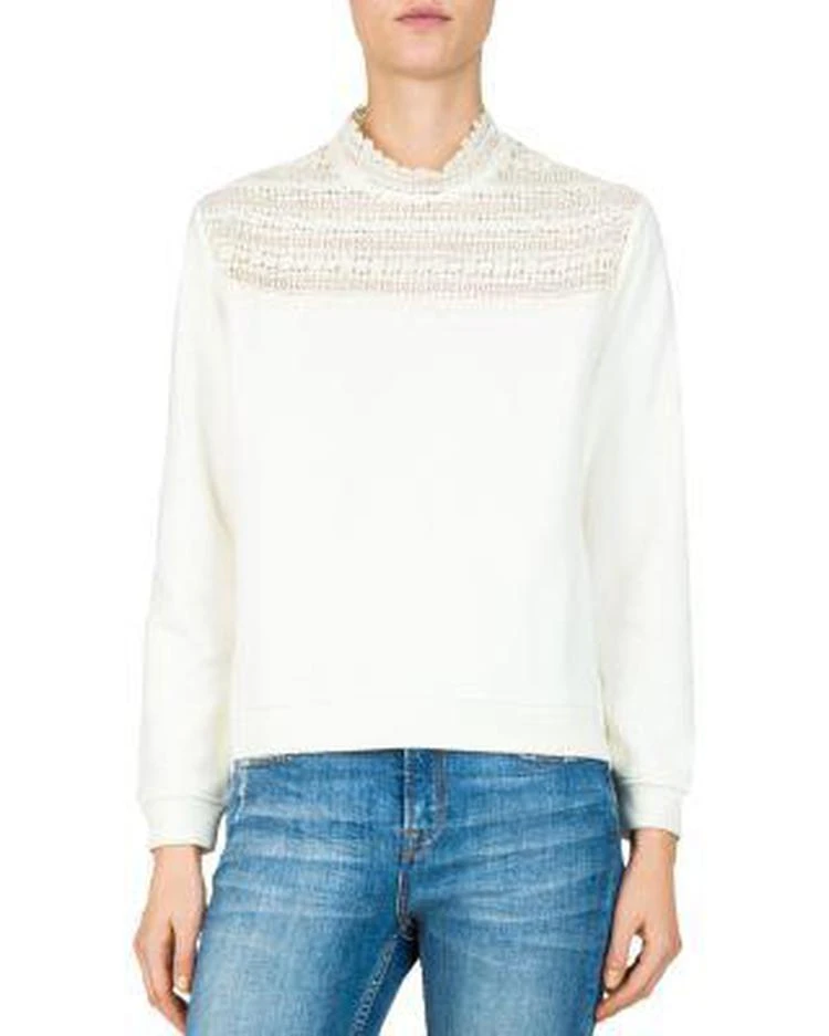 商品The Kooples|Lace-Inset Sweatshirt,价格¥652,第1张图片