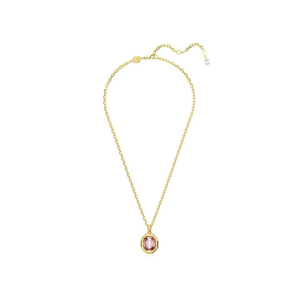 Swarovski Octagon Cut, Pink, Gold-Tone Imber Pendant Necklace 2