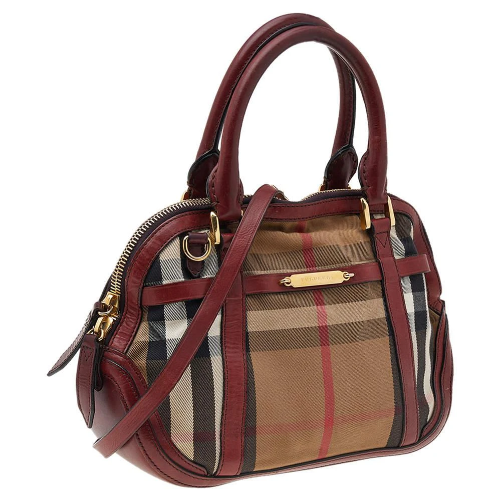 商品[二手商品] Burberry|Burberry Beige/Brown Canvas And Leather Small Orchard Bowling Bag,价格¥2880,第3张图片详细描述