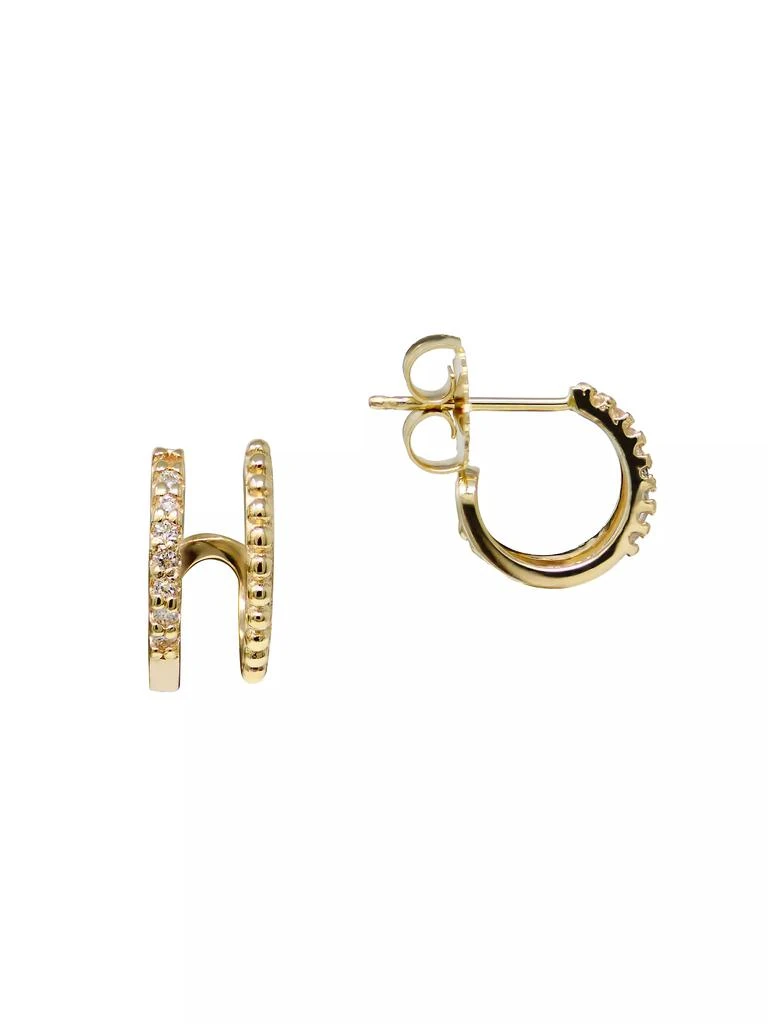 商品Anzie|Anzie X Mel Soldera 14K Yellow Gold & 0.70 TCW Diamond Huggie Earrings,价格¥7118,第2张图片详细描述