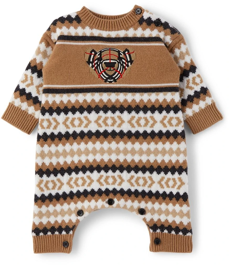 商品Burberry|Baby Cashmere Fair Isle Bodysuit Set,价格¥3744,第2张图片详细描述