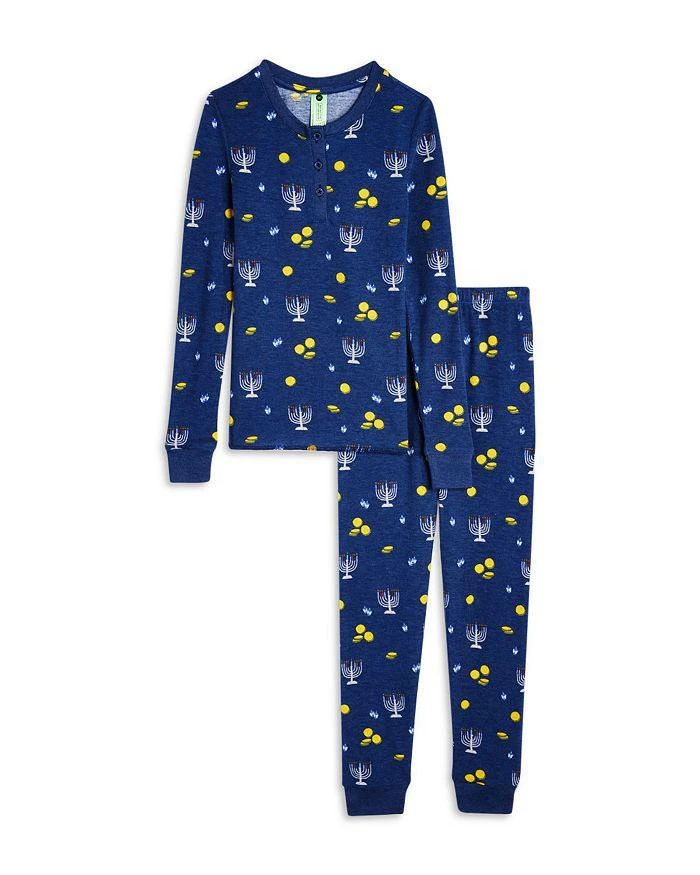 商品Honeydew Intimates|Unisex Menorah Printed Pajama Set - Little Kid, Big Kid,价格¥233,第1张图片详细描述