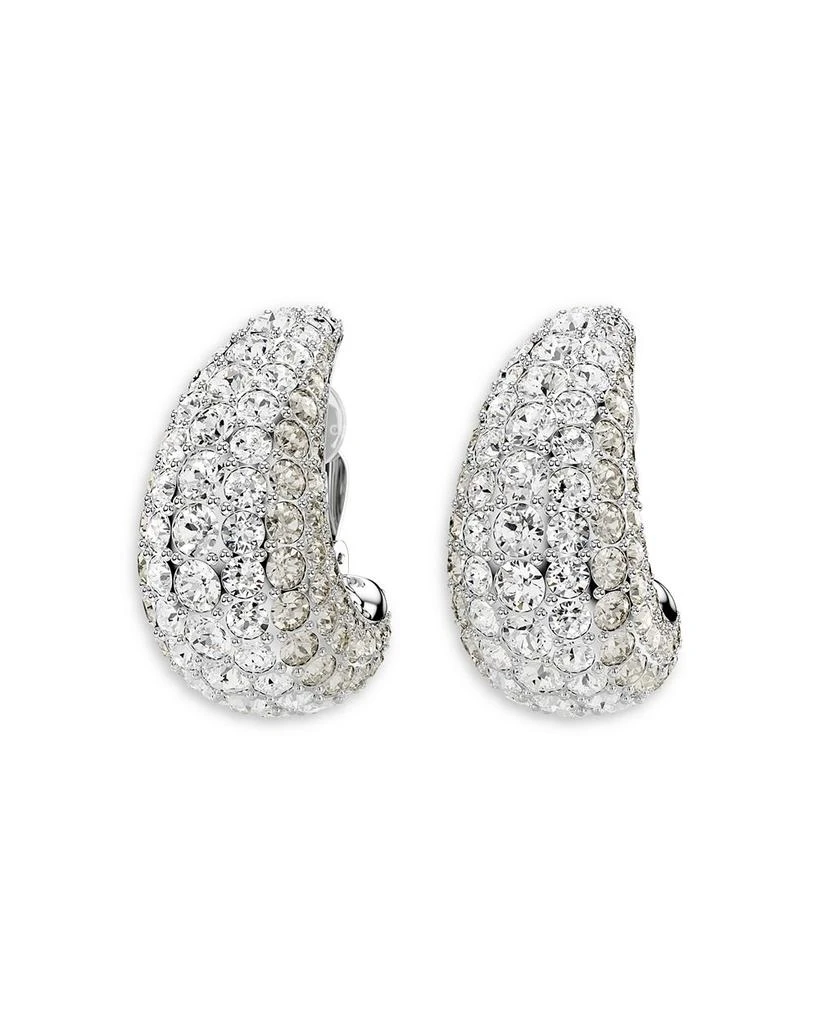 Sublima Crystal Clip On Drop Earrings in Rhodium Plated 商品