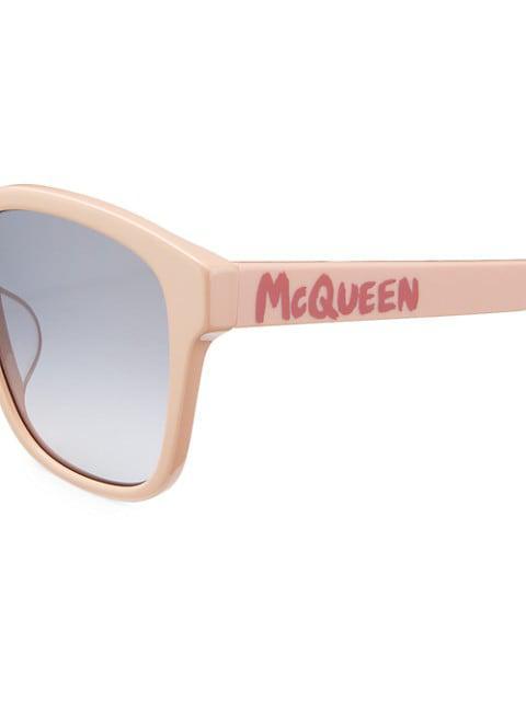 商品Alexander McQueen|Signature 56MM Square Sunglasses,价格¥2239,第5张图片详细描述