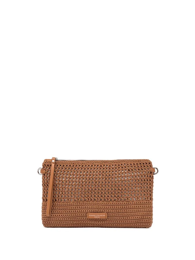 商品GIANNI CHIARINI|Victoria Leather Clutch Bag In Crochet Fabric,价格¥735,第1张图片