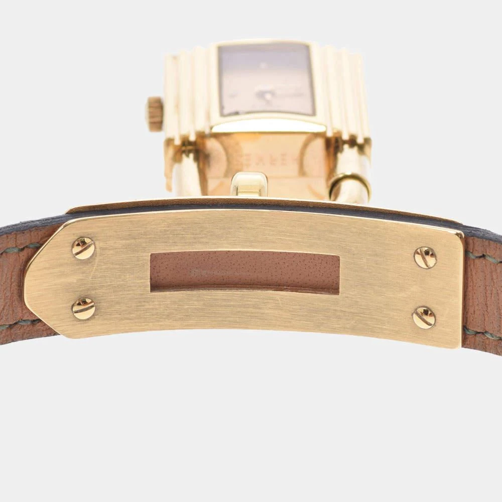 商品[二手商品] Hermes|Hermes Champagne Gold Plated Stainless Steel Kelly Women's Wristwatch 20 mm,价格¥6024,第4张图片详细描述