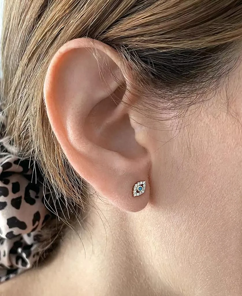 商品ADORNIA|14k Gold-Plated Evil Eye Stud Earrings,价格¥95,第2张图片详细描述