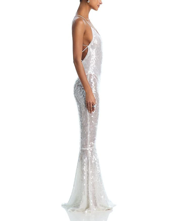 商品Norma Kamali|Low Back Fara Slip Fishtail Gown,价格¥4047,第5张图片详细描述