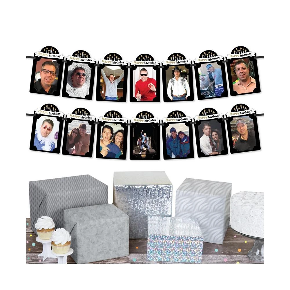 商品Big Dot of Happiness|Adult Happy Birthday - Gold - DIY Party Decor - Picture Display - Photo Banner,价格¥120,第2张图片详细描述