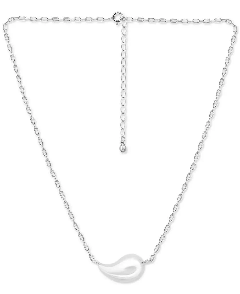 商品Giani Bernini|Teardrop Paperclip Chain 18" Pendant Necklace, in Sterling Silver or 18k Gold-plated Sterling Silver, Created for Macy's,价格¥159,第3张图片详细描述