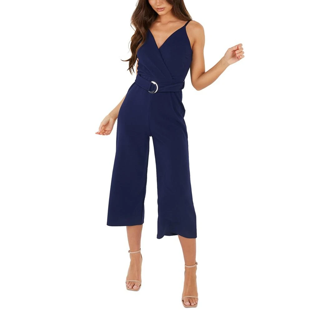商品QUIZ|Juniors' Belted Wide-Leg Jumpsuit,价格¥297,第3张图片详细描述