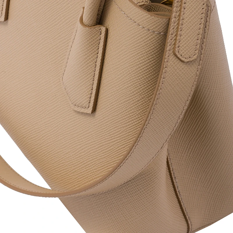 PRADA/普拉达 22新款 Prada Double系列 女士mini砂米色saffiano皮革金扣徽标单肩斜跨手提包1BG443_2A4A_F0036_V_XOO 商品