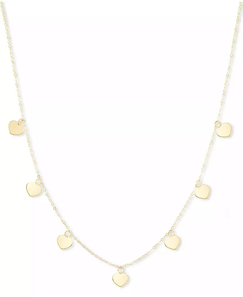 商品Macy's|Polished Heart Dangle 18" Collar Necklace in 10k Gold,价格¥1975,第1张图片