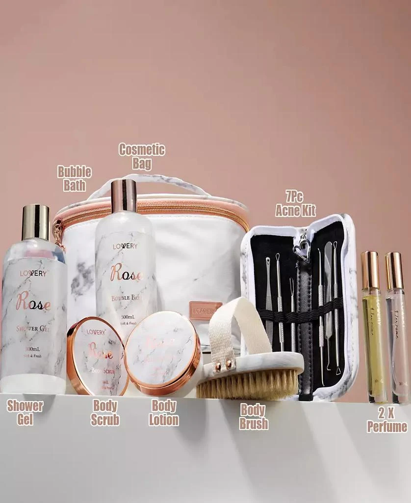 商品Lovery|15-Pc. Rose Home Spa Luxury Body Care Gift Set,价格¥298,第2张图片详细描述