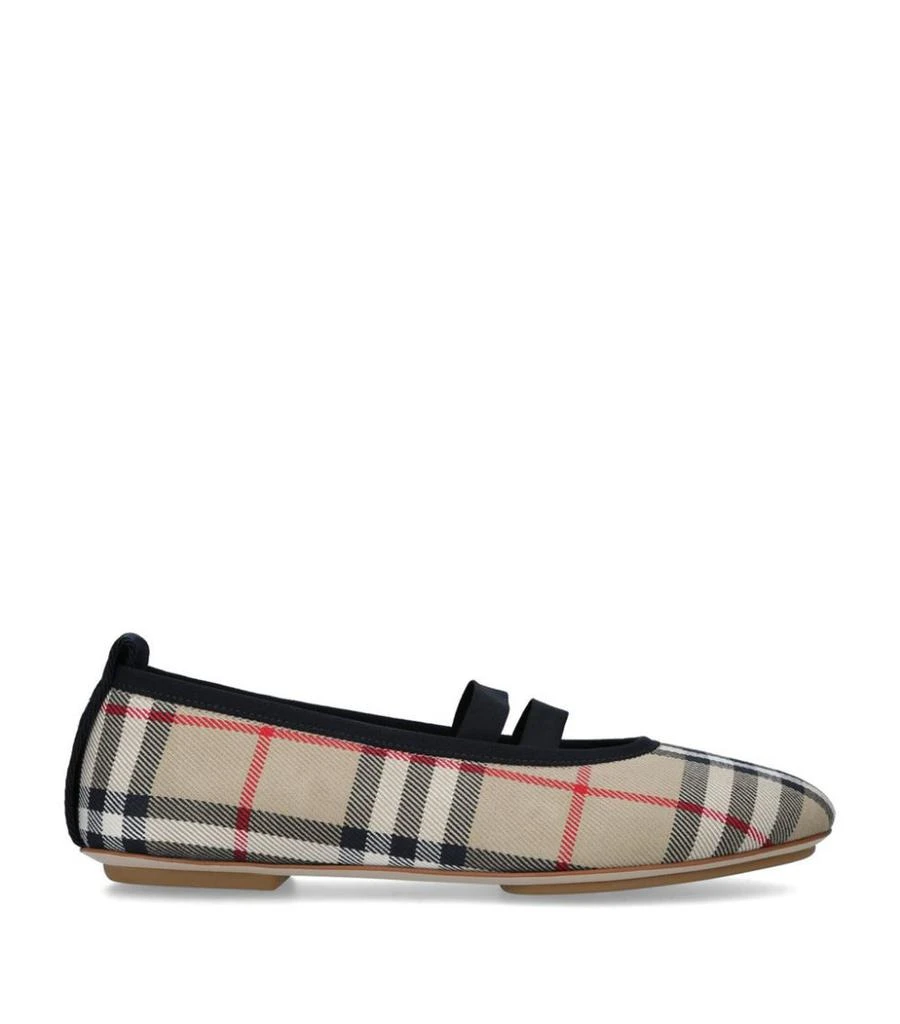 商品Burberry|Vintage Check Mini Grace Flats,价格¥2585,第3张图片详细描述