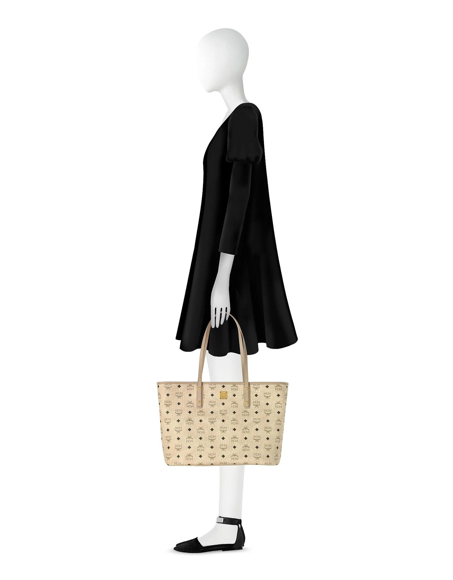 商品MCM|迷色 Anya顶拉链中号购物包,价格¥3803,第3张图片详细描述