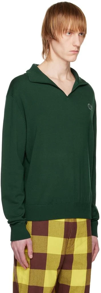 商品Acne Studios|Green Embroidered Polo,价格¥1419,第2张图片详细描述