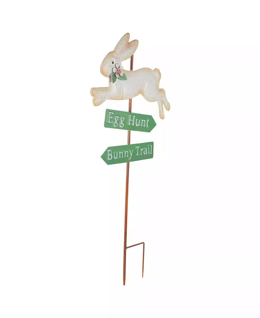 商品Northlight|25.5" Easter Egg Hunt and Rabbit Trail Outdoor Metal Spring Yard Stake,价格¥303,第3张图片详细描述