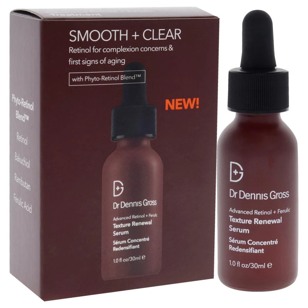 商品Dr. Dennis Gross|Advanced Retinol Plus Ferulic Texture Renewal Serum by Dr. Dennis Gross for Unisex - 1 oz Serum,价格¥449,第3张图片详细描述