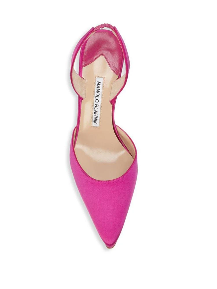 商品Manolo Blahnik|Manolo Blahnik - Carolyne Satin Slingback Pumps,价格¥2896,第4张图片详细描述