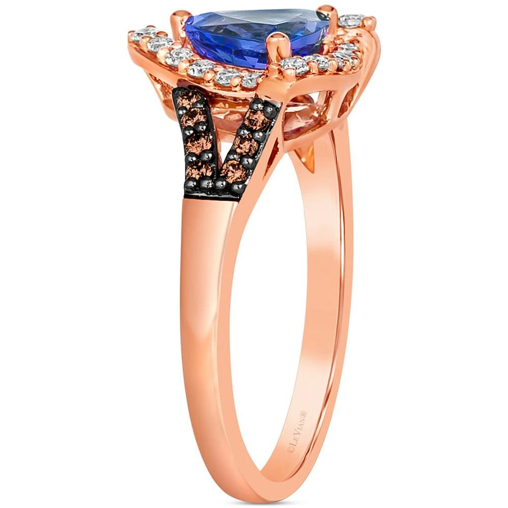 商品Le Vian|Blueberry Tanzanite (1 ct. t.w.) & Diamond (3/8 ct. t.w.) Halo Ring in 14k Rose Gold,价格¥9483,第5张图片详细描述