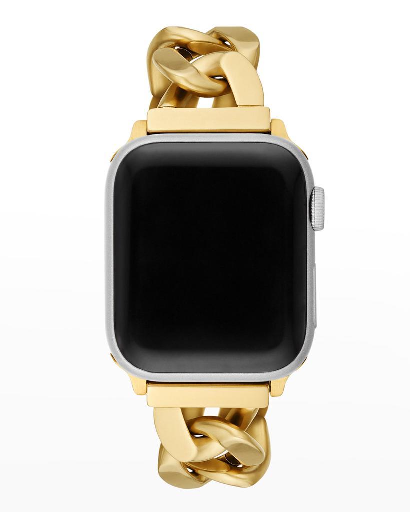 商品Tory Burch|Gold-Tone Stainless Steel Curb-Link Band for Apple Watch, 38-41mm,价格¥1113,第1张图片