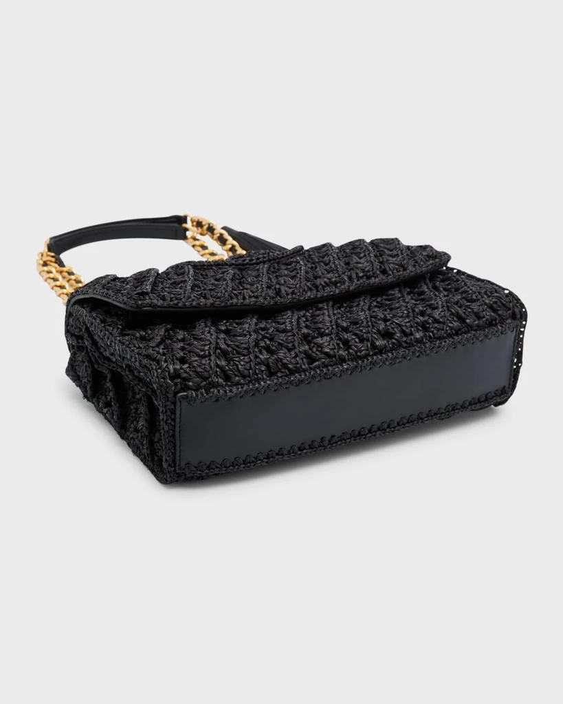 Fleming Convertible Logo Straw Shoulder Bag 商品