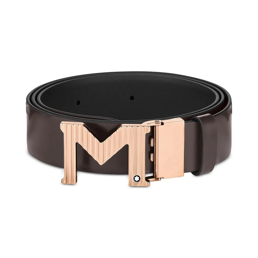 商品MontBlanc|M Buckle Reversible Leather Belt,价格¥3587,第2张图片详细描述