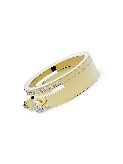 商品Swarovski|Thrilling Goldtone & Crystal Double-Band Ring,价格¥930,第4张图片详细描述