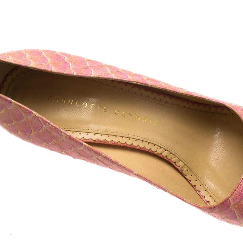 Charlotte Olympia Pink Python Priscilla Platform Pumps Size 40 商品