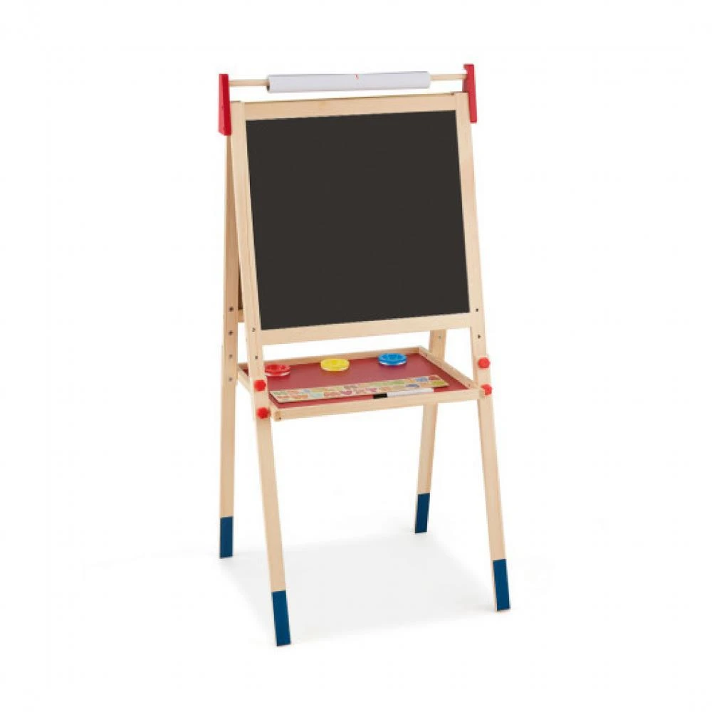 商品Hivvago|All-in-One Wooden Height Adjustable Kid's Art Easel with Magnetic Stickers and Paper,价格¥896,第1张图片