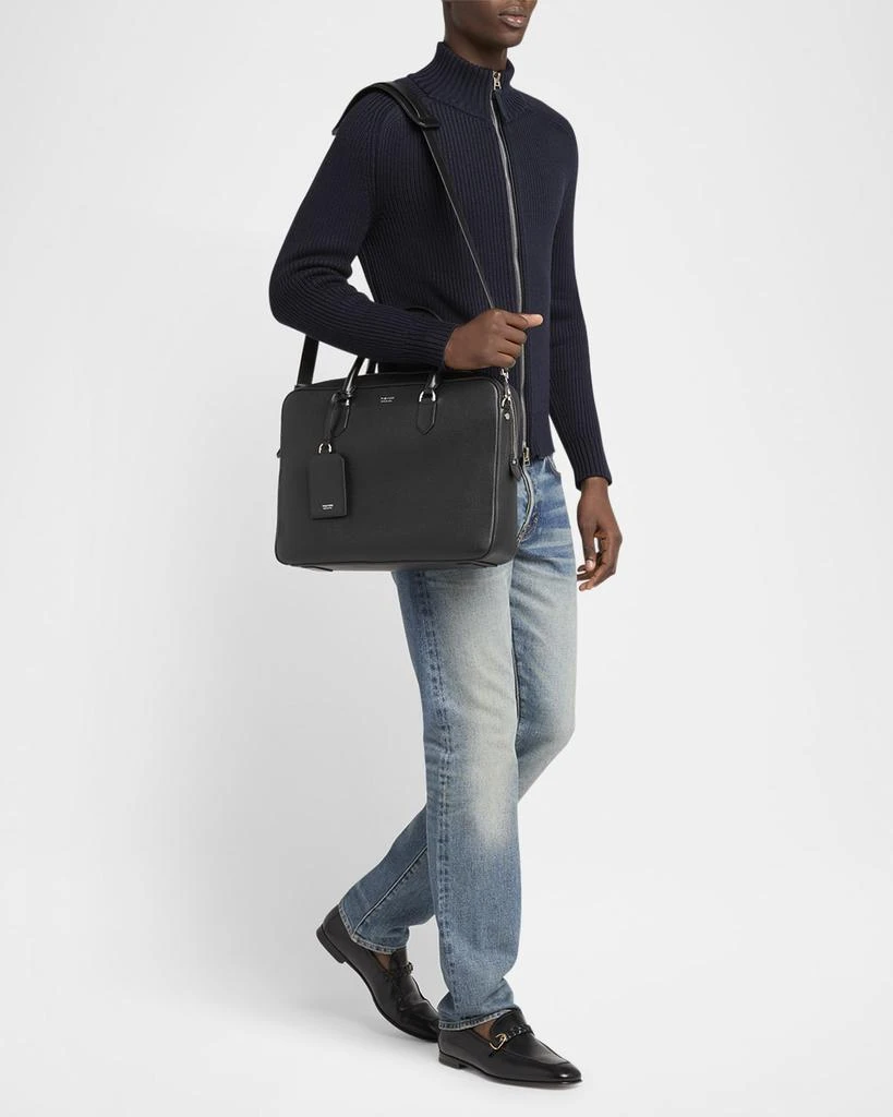 商品Tom Ford|Men's Elliot Soft Grain Leather Briefcase Bag,价格¥23344,第5张图片详细描述