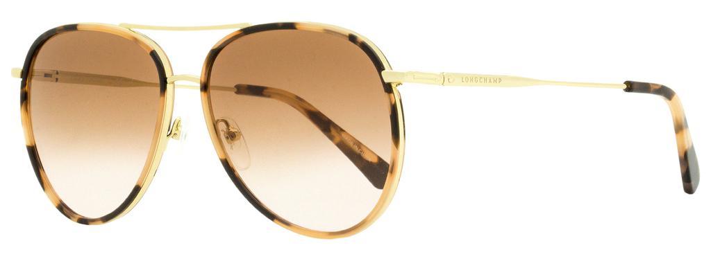 商品Longchamp|Longchamp Women's Aviator Sunglasses LO684S 716 Rose Havana/Gold 58mm,价格¥363,第1张图片