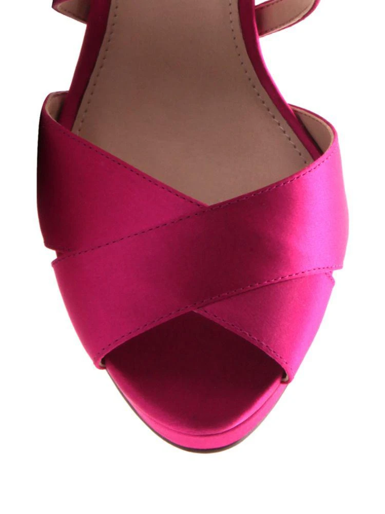 商品Nina|Marylyn Satin Peep Toe Pumps,价格¥402,第3张图片详细描述