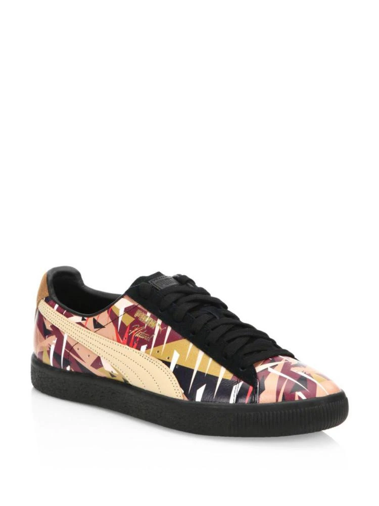 商品Puma|Clyde Moon Jungle Natural Print Low-Top Suede Sneakers,价格¥826,第1张图片