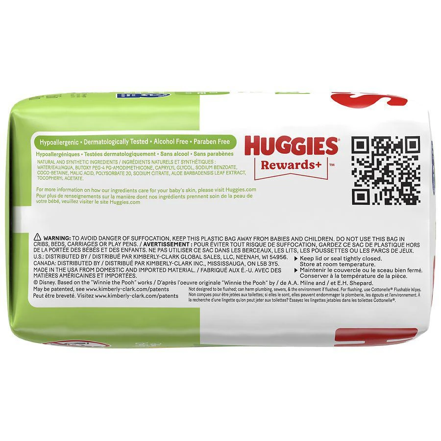 商品Huggies Natural Care|Sensitive Baby Wipes Flip-Top Packs Fragrance Free,价格¥82,第4张图片详细描述