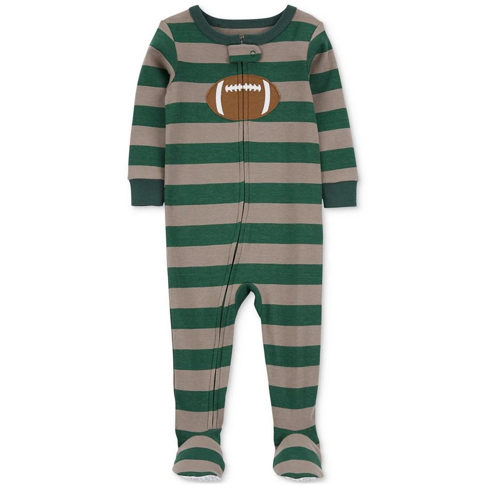 商品Carter's|Baby Boys 1-Piece Football 100% Snug-Fit Cotton Footed Pajama,价格¥150,第1张图片