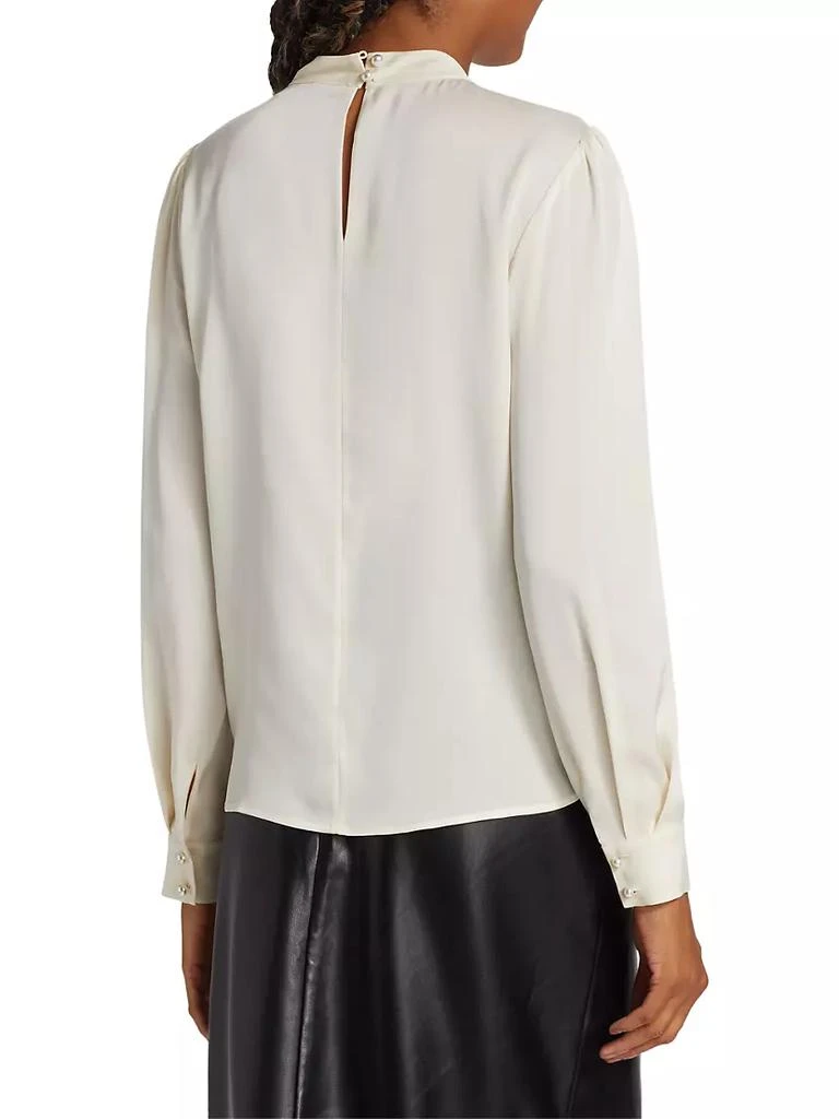 商品Tahari|The Liz Twist-Neck Silk Blouse,价格¥857,第5张图片详细描述