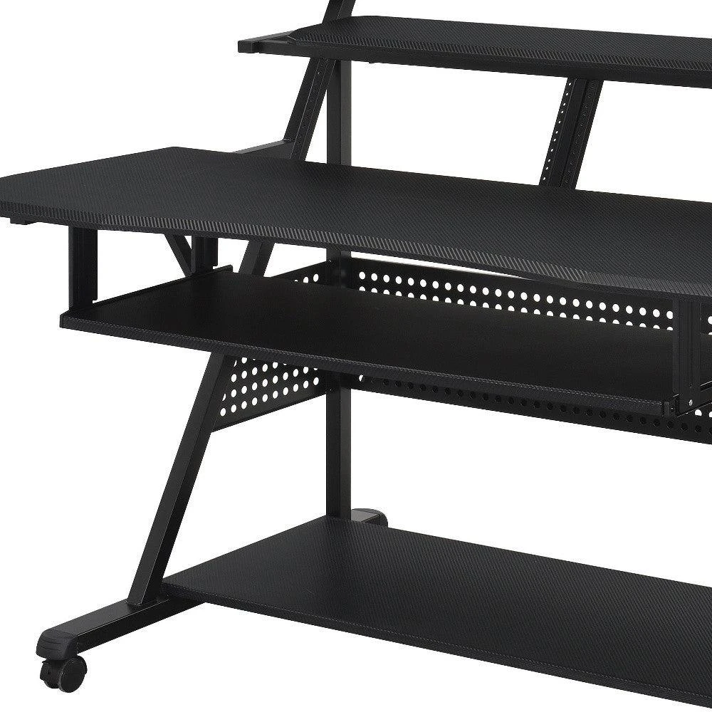 商品Homezia|67" Black Computer Desk,价格¥7134,第4张图片详细描述