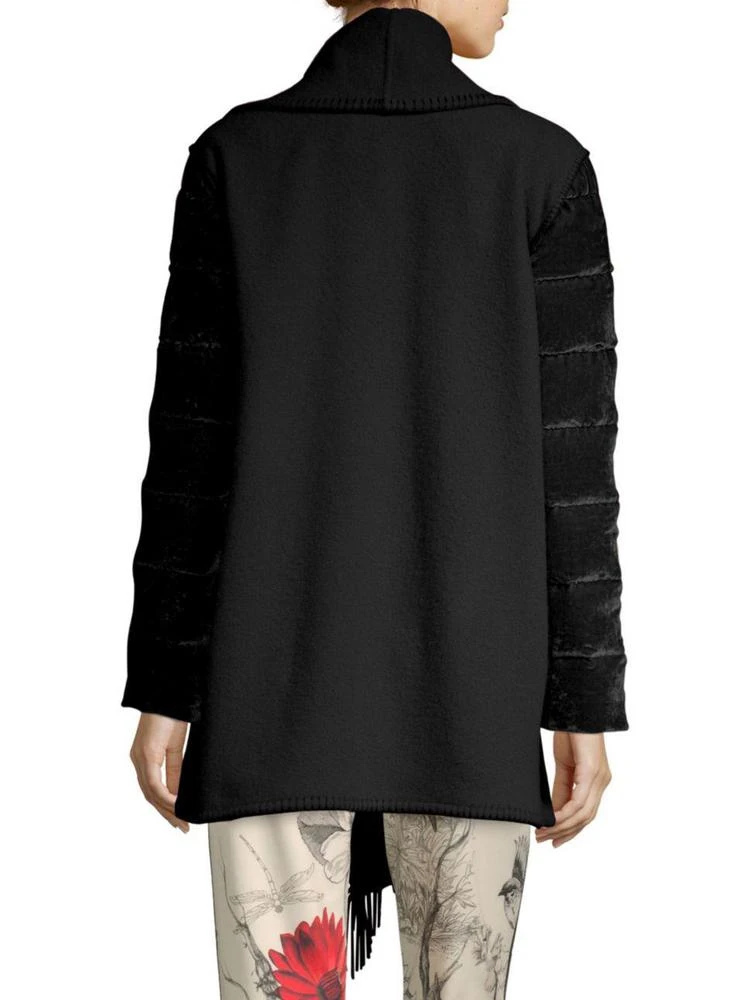 商品Moncler|Mantella Velvet Fringe Cape,价格¥8190,第2张图片详细描述