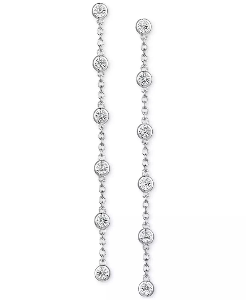 3-Pc. Set Diamond Station Collar Necklace, Bracelet & Linear Drop Earrings (1/5 ct. t.w.) in Sterling Silver 商品