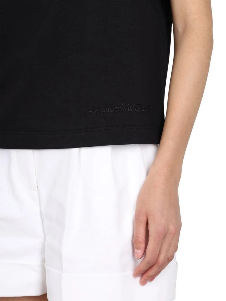商品Alexander McQueen|Alexander McQueen Seam-Detailed Crewneck T-Shirt,价格¥3596,第4张图片详细描述