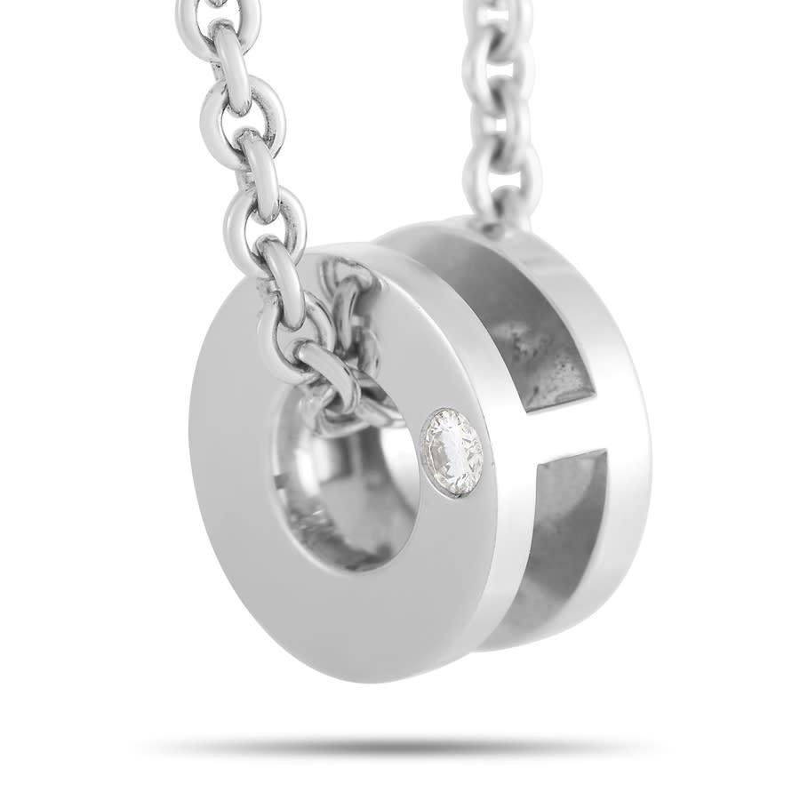 商品[二手商品] Hermes|Pre-Owned Herm xE8 s 18K White Gold Circle Pendant Necklace,价格¥11252,第4张图片详细描述